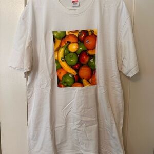 Supreme White Fruit Graphic T-Shirt